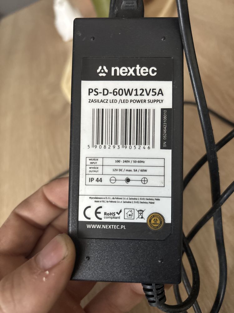 Zasilacz led nextec PS-D-60W12V5A 60W