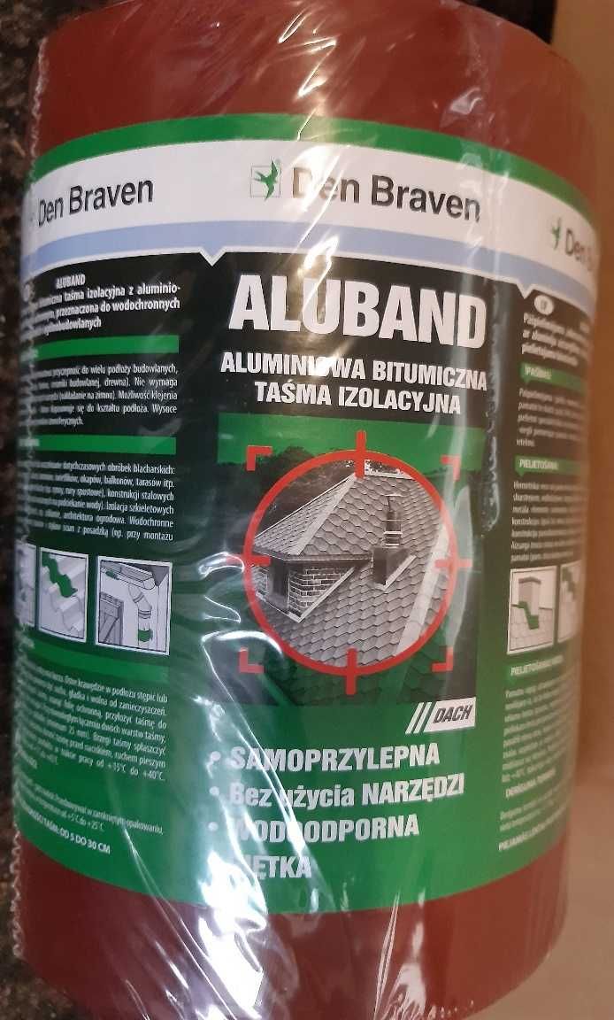 Aluband Taśma izolacyjna DEN BRAVEN aluminiowa bitumiczna / 20cm/10m