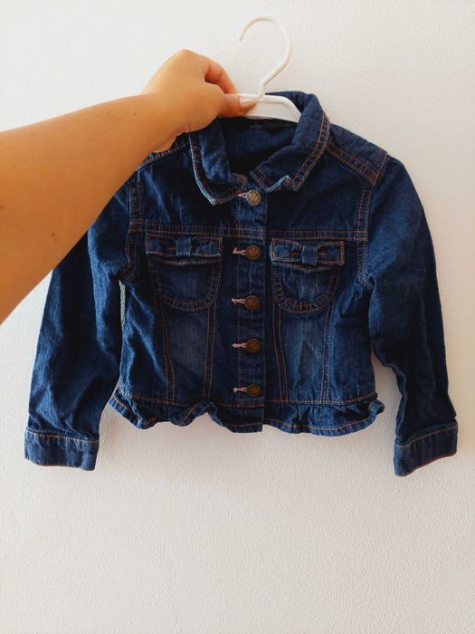 Granatowa kurtka jeansowa katana George 2-3 L 92 - 98 cm