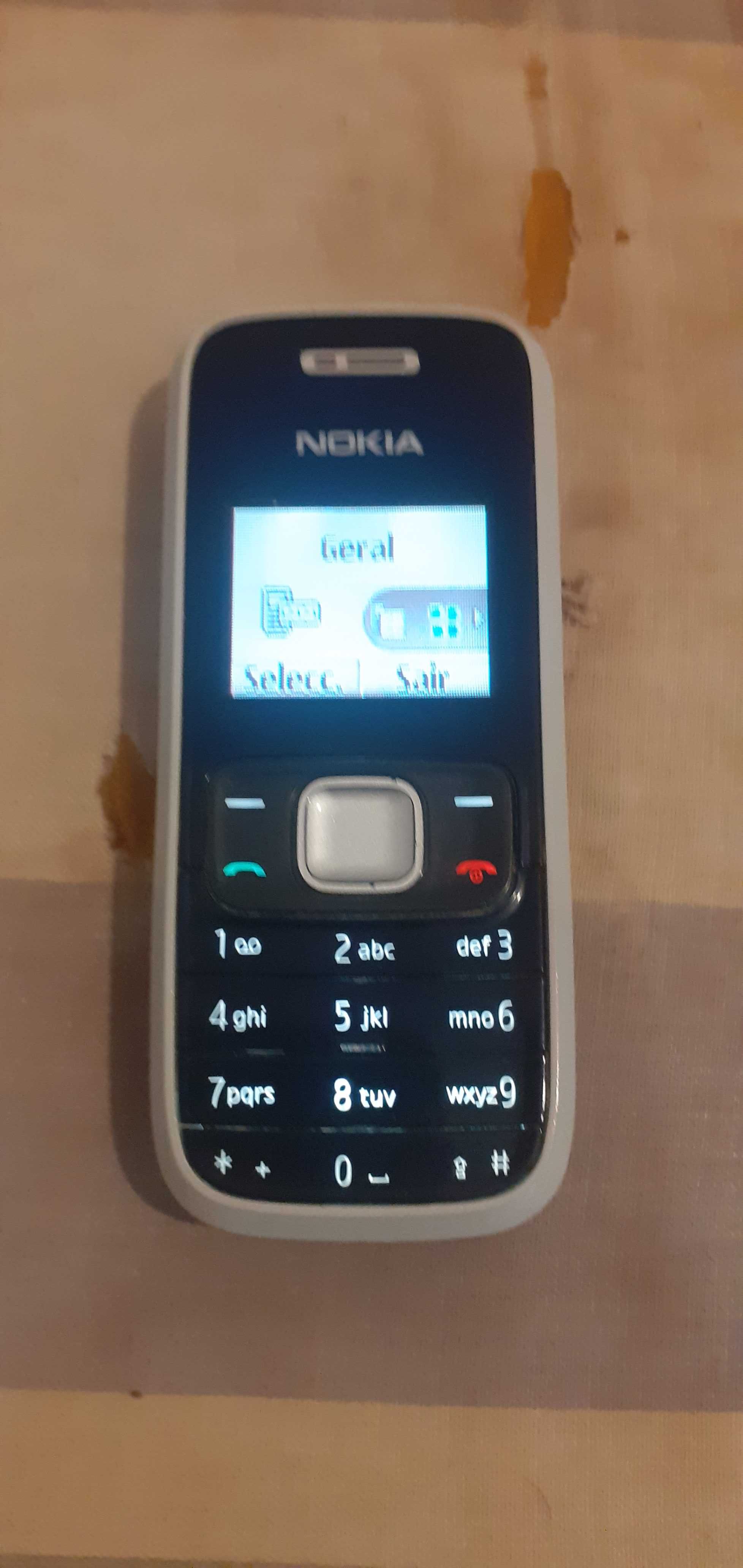 Nokia 1209 com bateria e carregadores