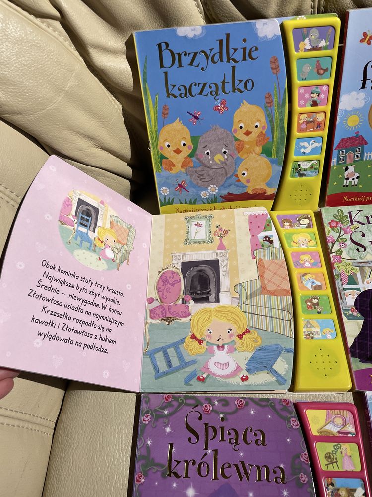 Książeczki interaktywne dźwiękowe grające bajki bajeczki z lektorem