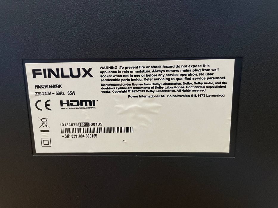 Телевізор FinluX FIN32HD440BK Без Смарту