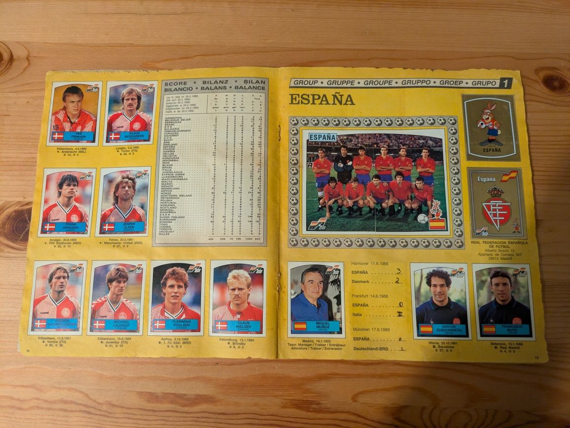 Caderneta euro 88 completa