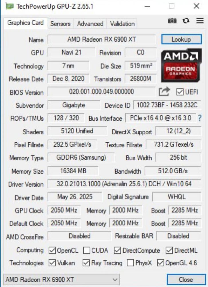 Игровой пк RX 6900XT