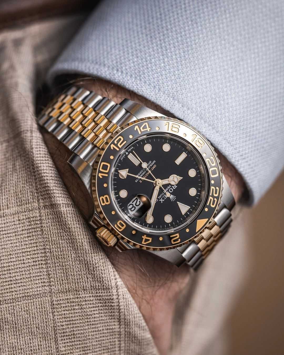 Rolex Gmt-Master II срібно-золотий