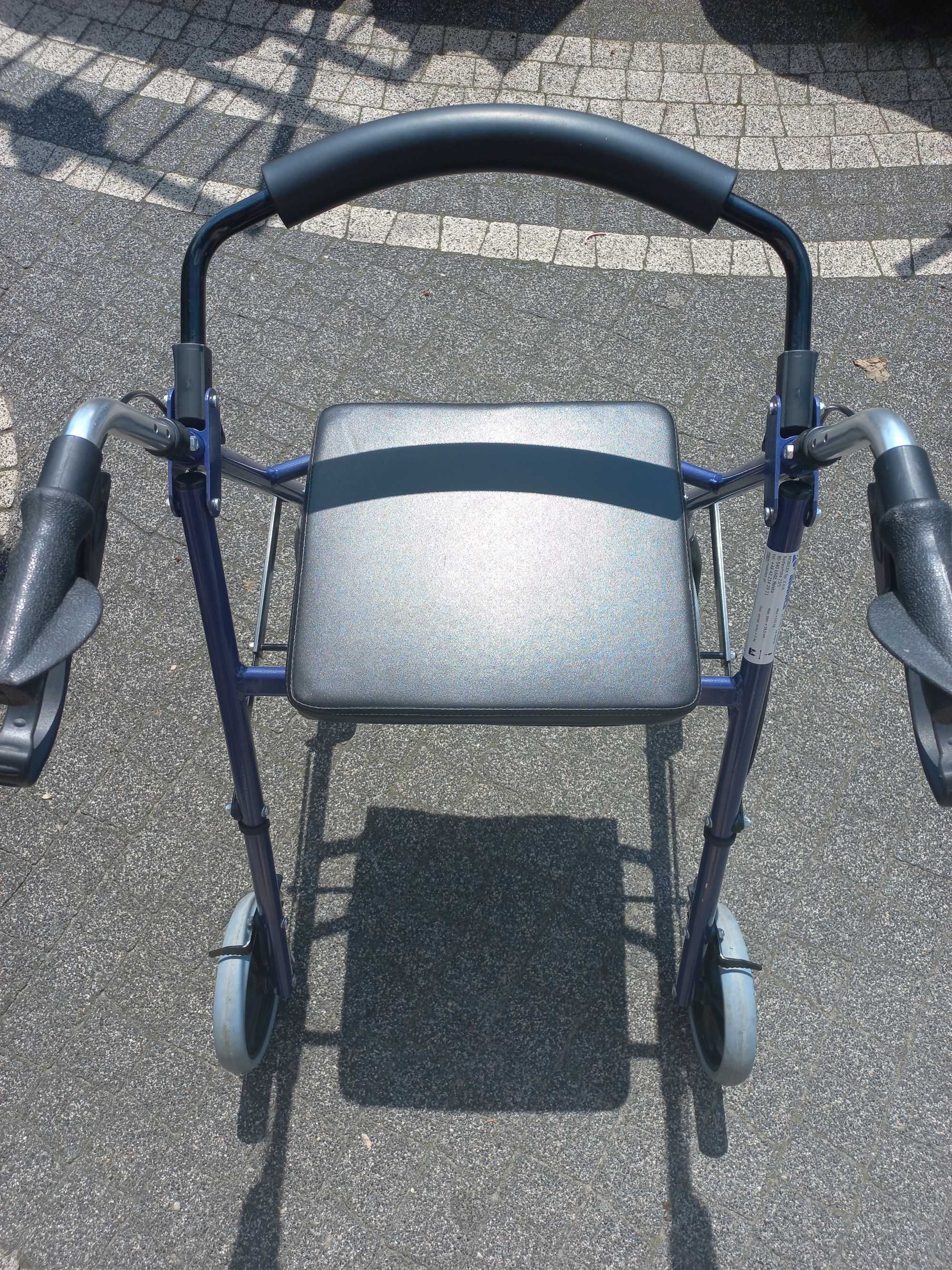 rollator chodzik podpórka z oparciem i torbą aluminiowa lekka
