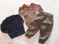Komplet body/ spodnie cotton r 68- 74cm + gratis sweter