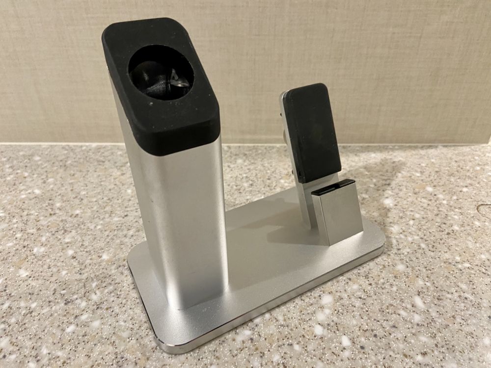 Stacja dokująca do ładowania iPhone apple Watch 2w1 metal podstawka