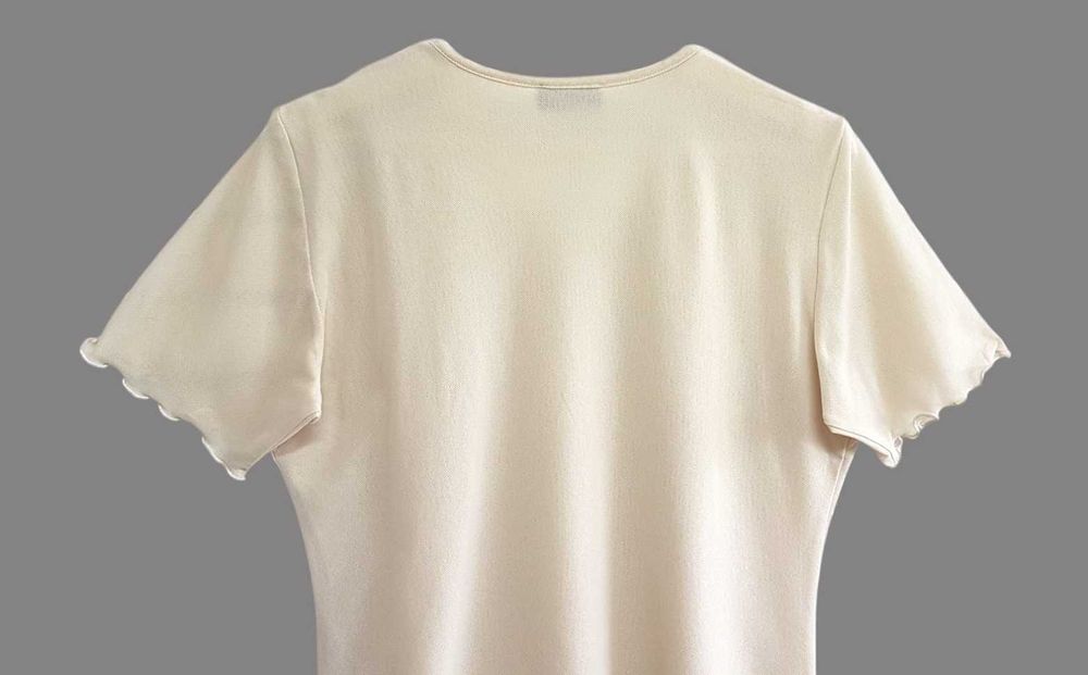 Damska bluzka ecru z krótkim rękawem Gerry Weber 36/38 S/M