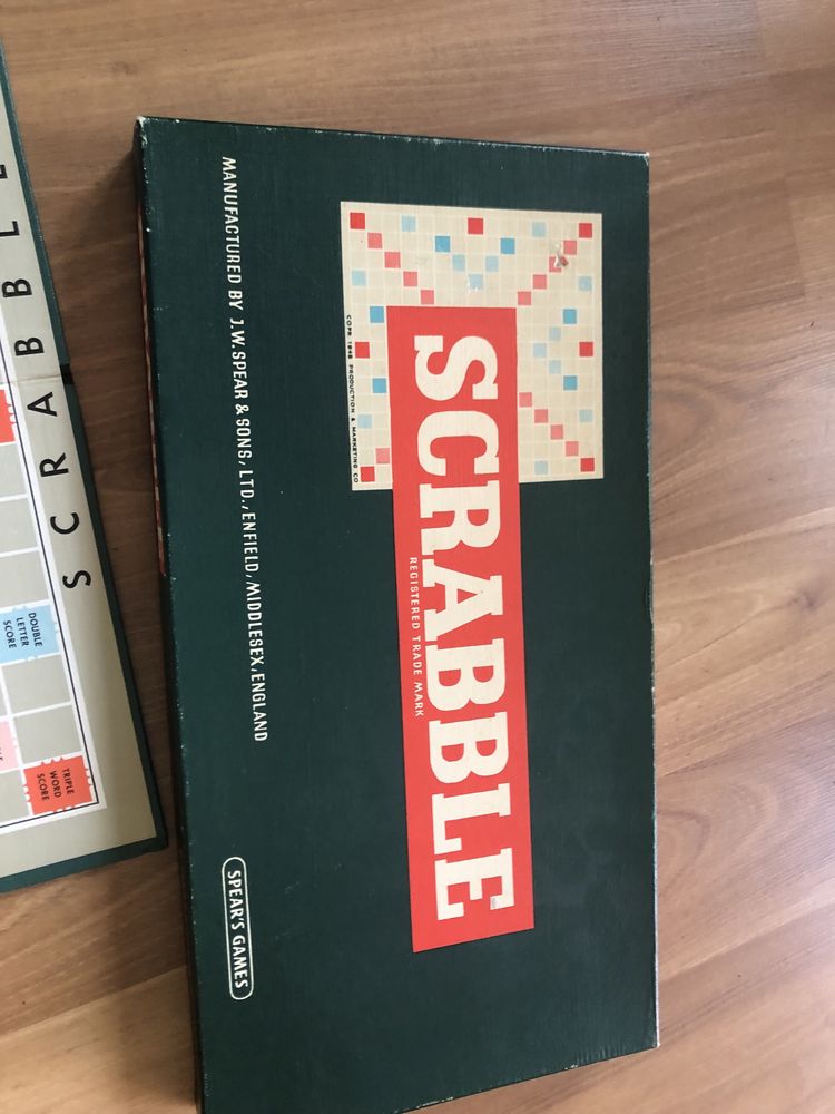 Scrabble Vintage Retro Angielskie Oryginalne