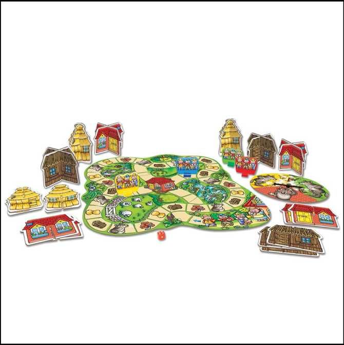 Jogo de mesa infantil "Os 3 porquinhos" (Orchard)