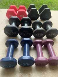 Like new 12 piece rubberized weight set worth over €200