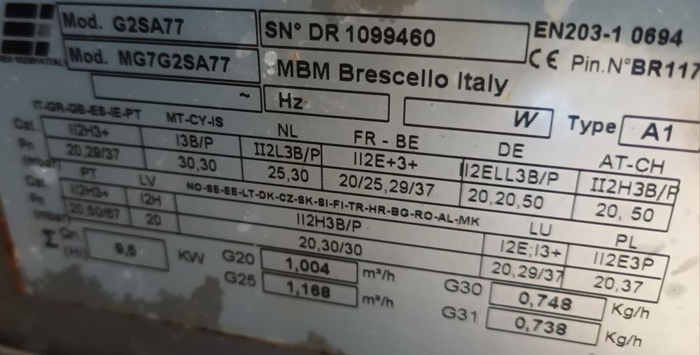 Mbm Kuchnia Gazowa 2-Palnikowa, Wolnostojąca, 400X700X850 Mm, 9,5 Kw