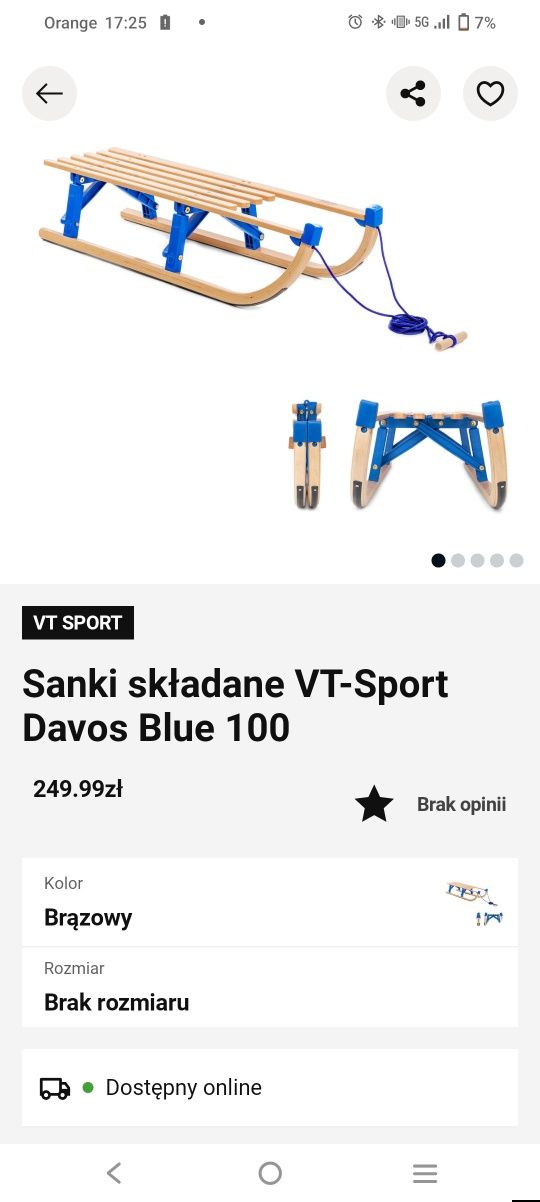 Sanki Decathlon składane