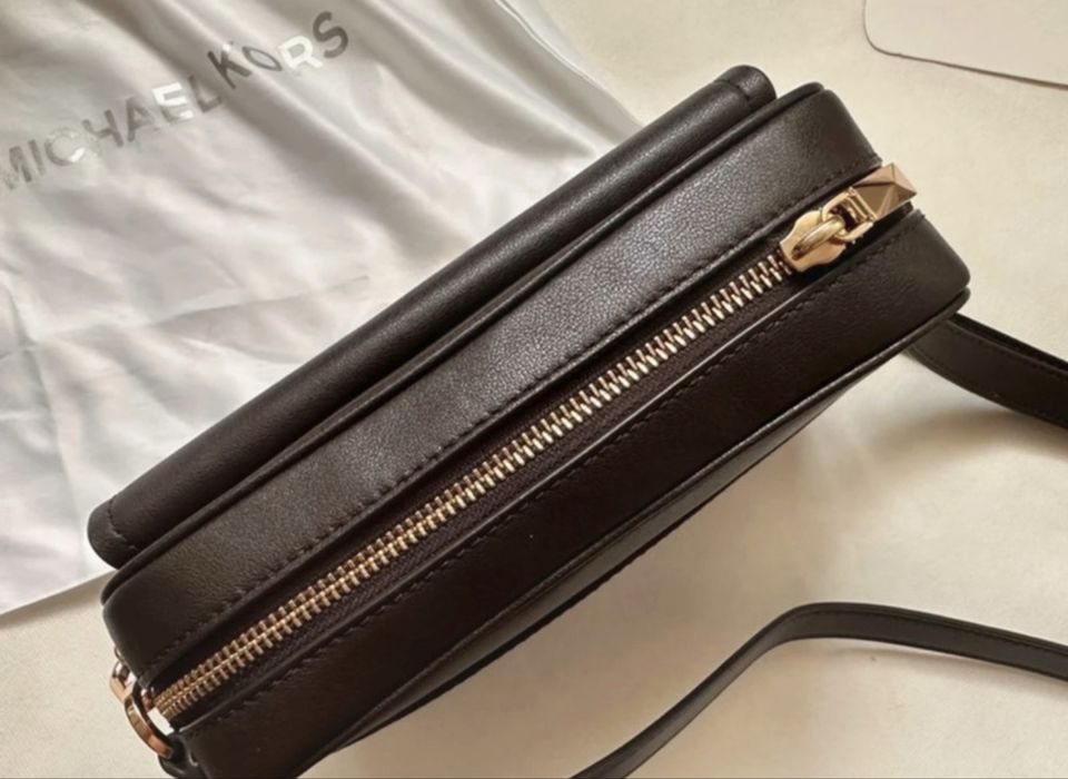 Michael Kors Parker listonoszka czekoladowy brąz new