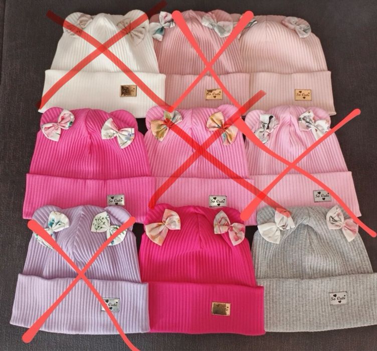 Czapka prążek dziewczynka