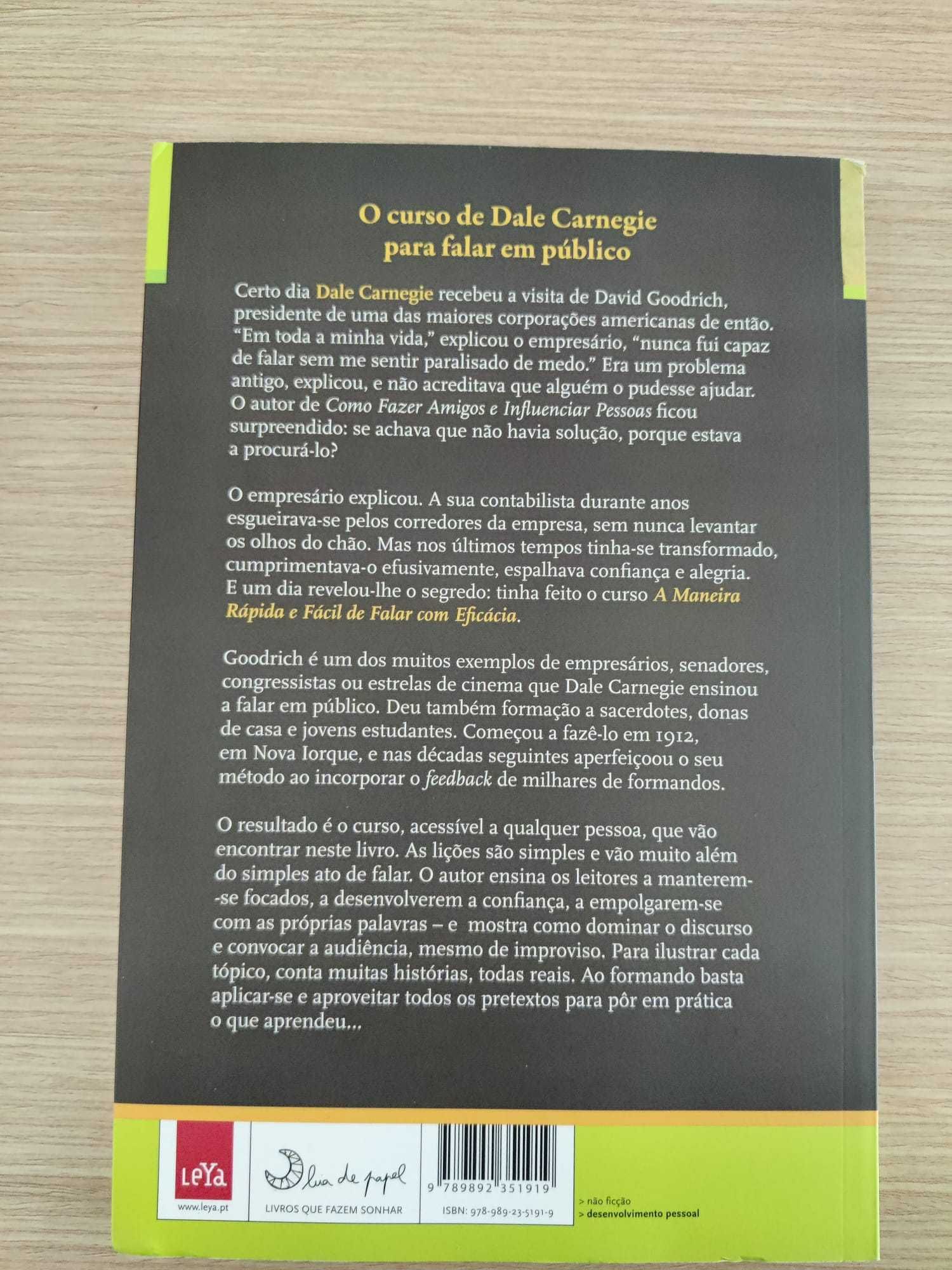 Livro A Maneira Rápida e Fácil de Falar com Eficácia de Dale Carnegie