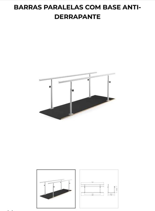 Barras Paralelas com base antiderrapante JMS