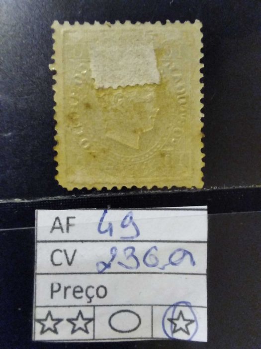 1879/1880 D° Luiz I Fita Direita Novas Cores MLH