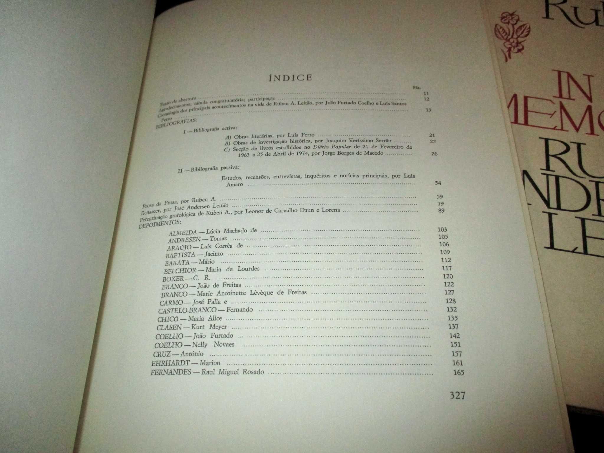 Livros In Memoriam Ruben Andresen Leitão 3 volumes Ruben A.