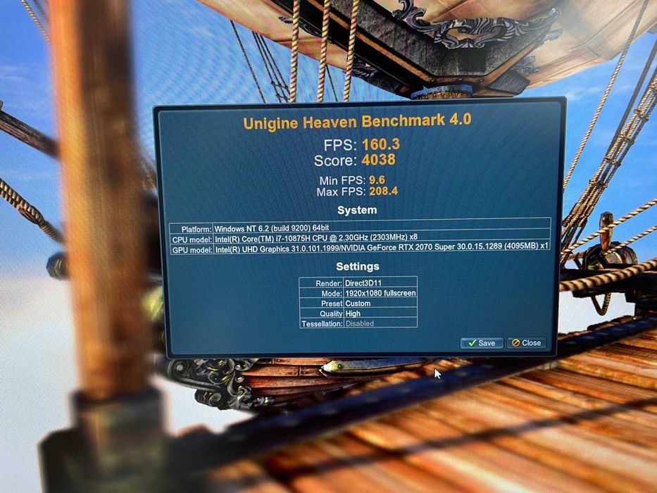 Ігровий Ноутбук 17' 240Hz- Intel I7-10875 8c 16T/RTX 2070 Super/32/1TB