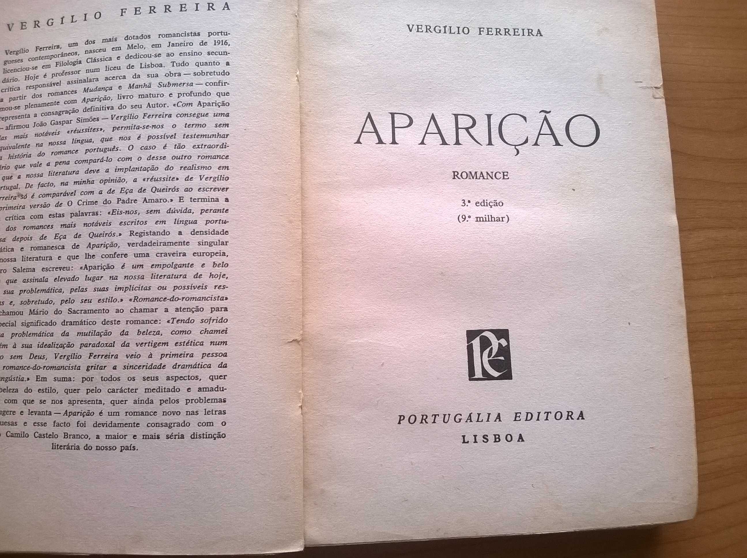 Aparição (3.ª edição) - Vergílio Ferreira