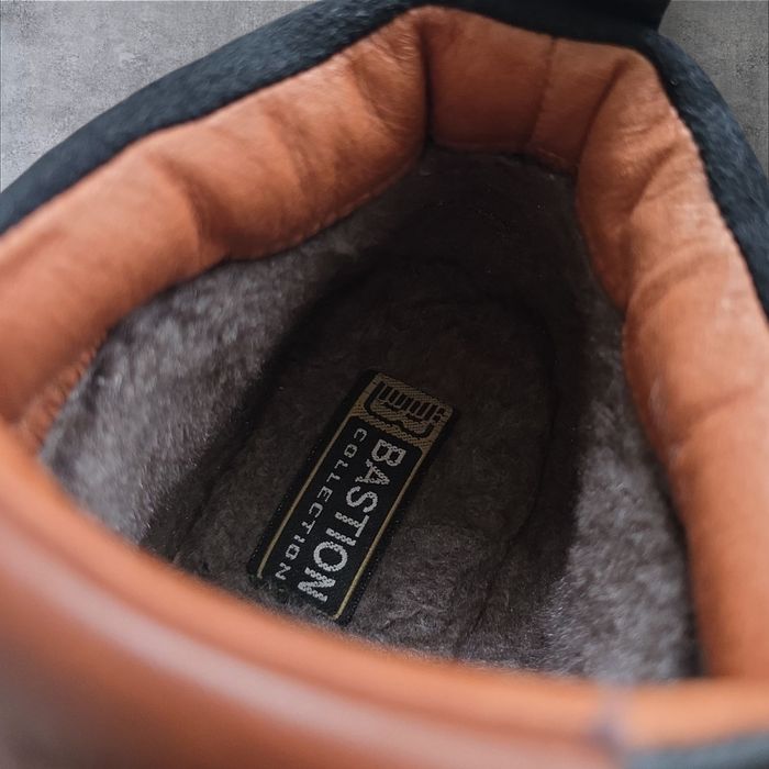 Мужские зимние кожаные ботинки