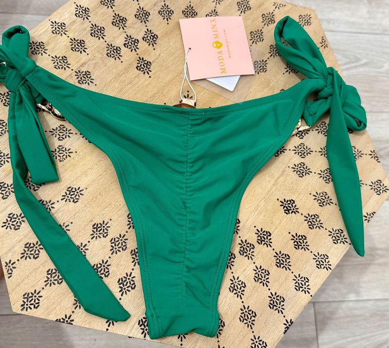 Zielone majtki od stroju kąpielowego S kryształy moda minx