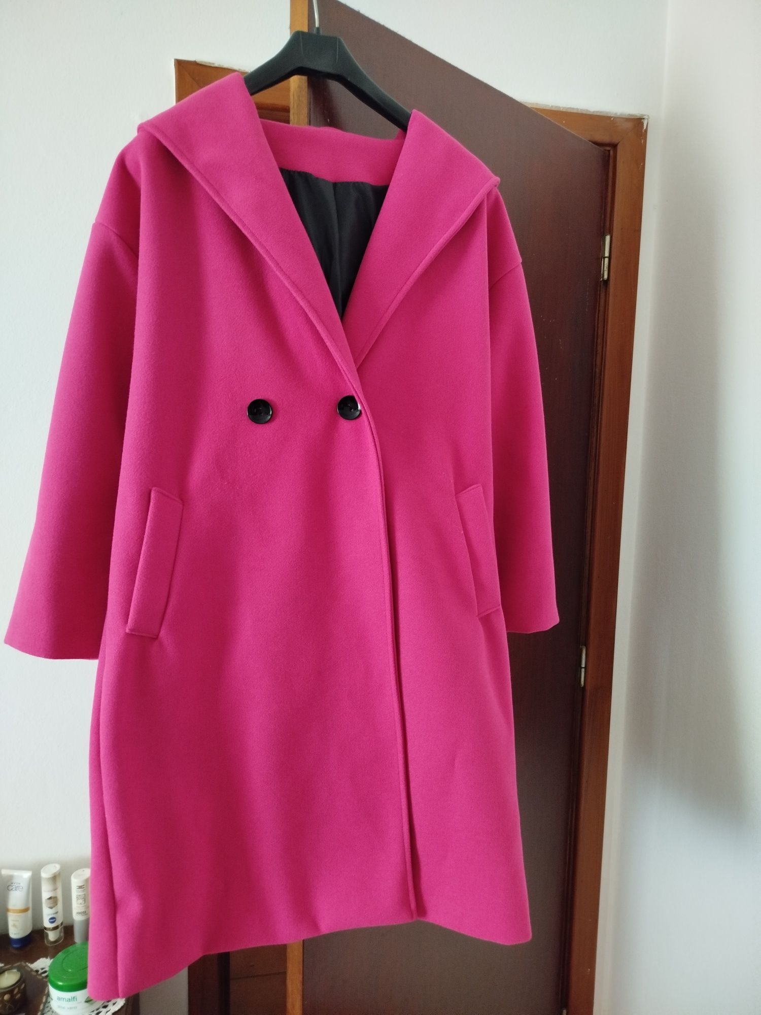 Casaco comprido Rosa