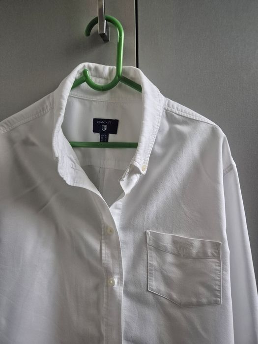 Koszula biała GANT 40 długi rękaw dla nastolatka
