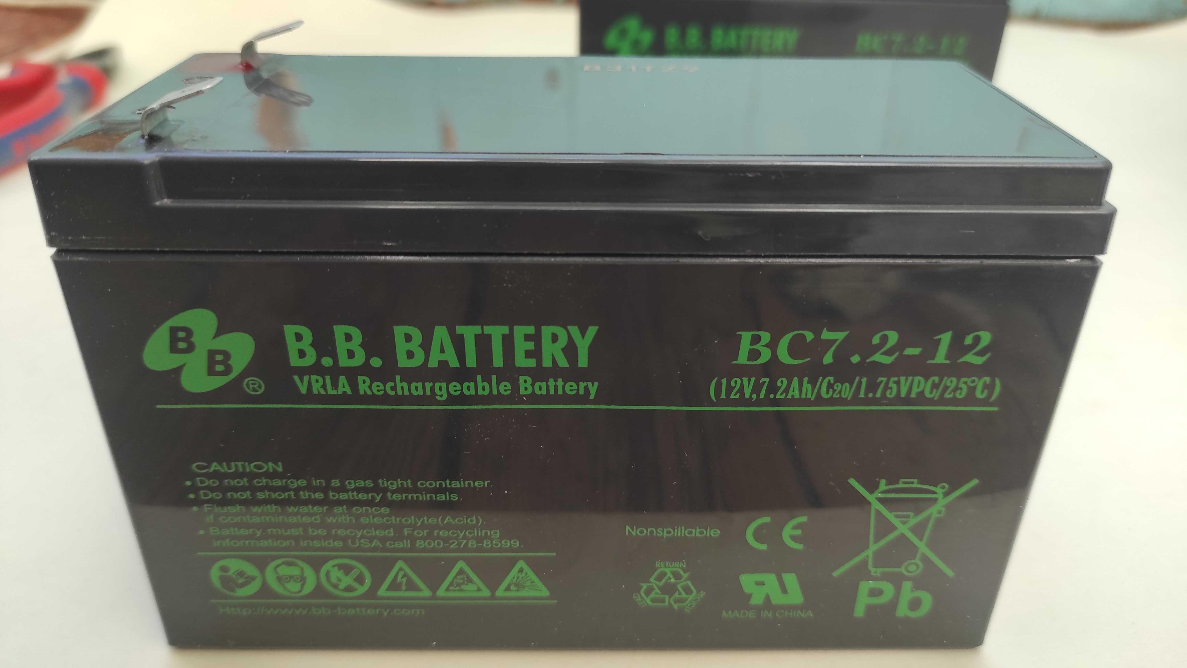 Аккумуляторна батарея B.B. Battery BC 7.2-12 (12V 7.2Ah)