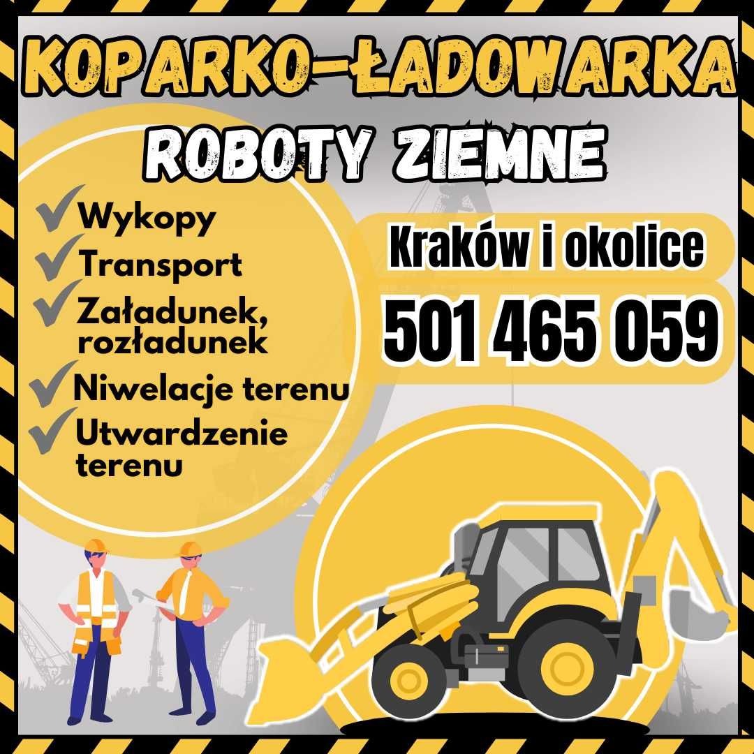 Usługi Koparko Ładowarka Roboty ziemne. Piasek zasypowy.