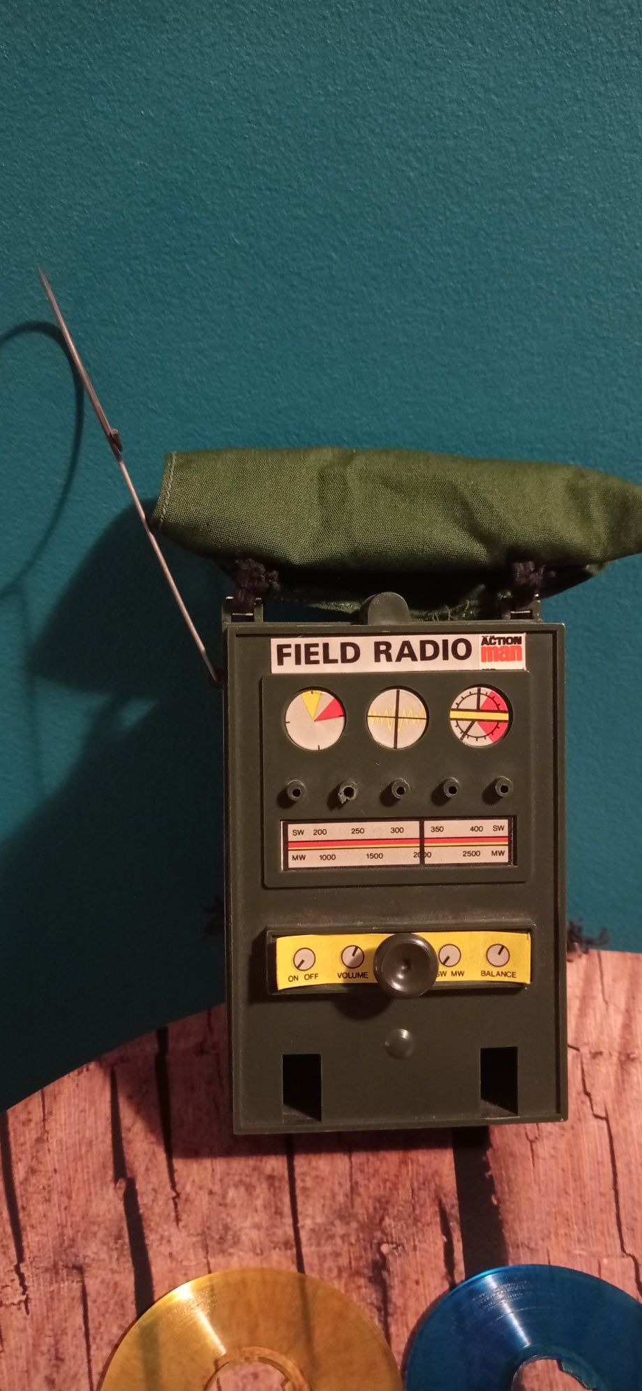 Palitoy Action Man Field Radio Pack zabawka z lat 70-tych radiostacja