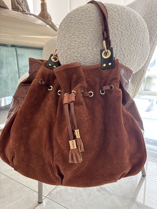 Louis vuitton torebka duza worek braz skora