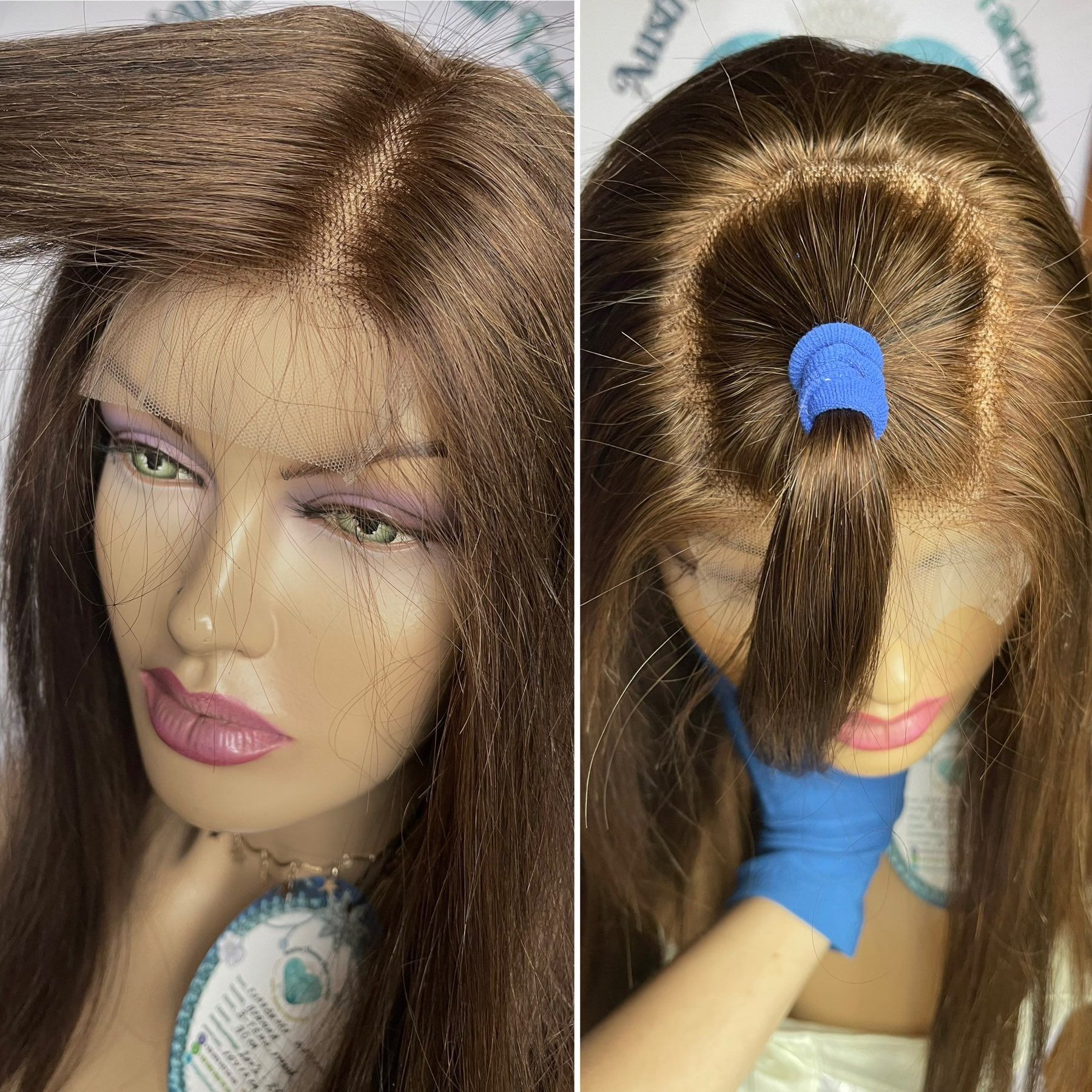 Натуральный парик имитация кожи славянские детские волосы 70см