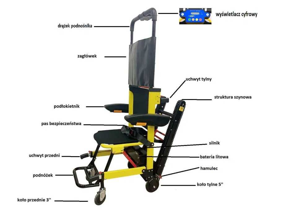 Schodołaz Gąsienicowy Dragon MINI St003c lekki, do wąskich klatek