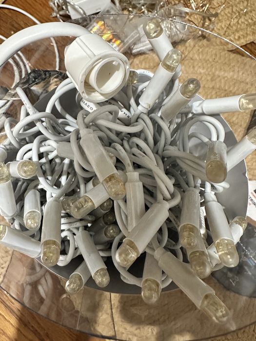 Lampki LED na choinkę 80 diod 12 m białe zimne