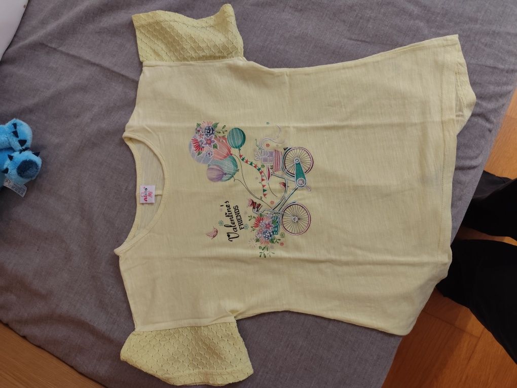 Lote 5 t-shirts menina 10 anos