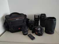 Aparat Sony A77 + obiektyw Zeiss + dodatki!! Przebieg tylko 5648 zdjęć
