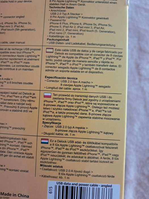 Przewód USB Delock nowy