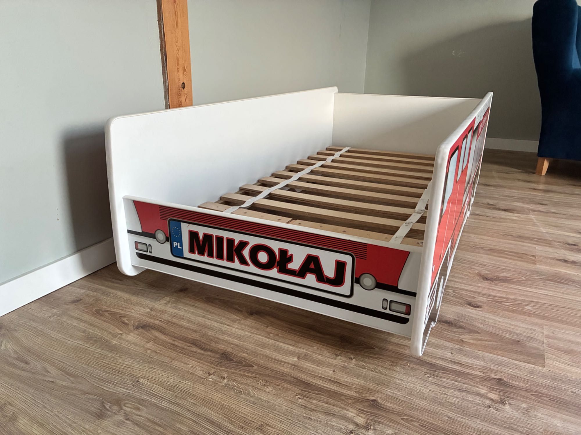 Łóżko dziecięce straż pożarna chłopiec Mikołaj 160x80