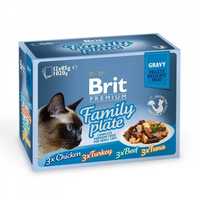 Brit Premium Family Plate Gravy Сімейна тарілка в соусі 12*85 гр