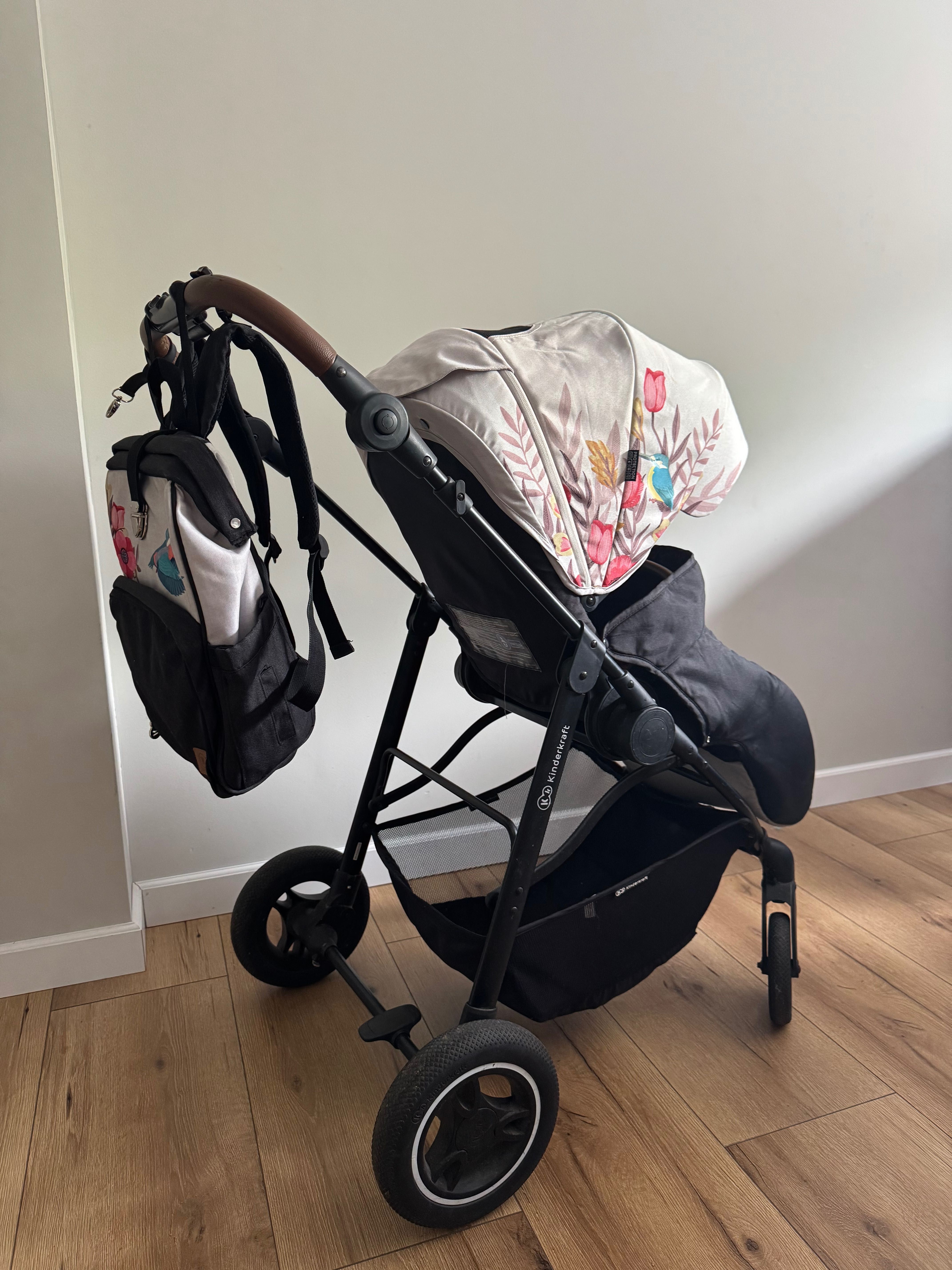 Wózek kinderkraft grande lx freedom ptaki + plecak
