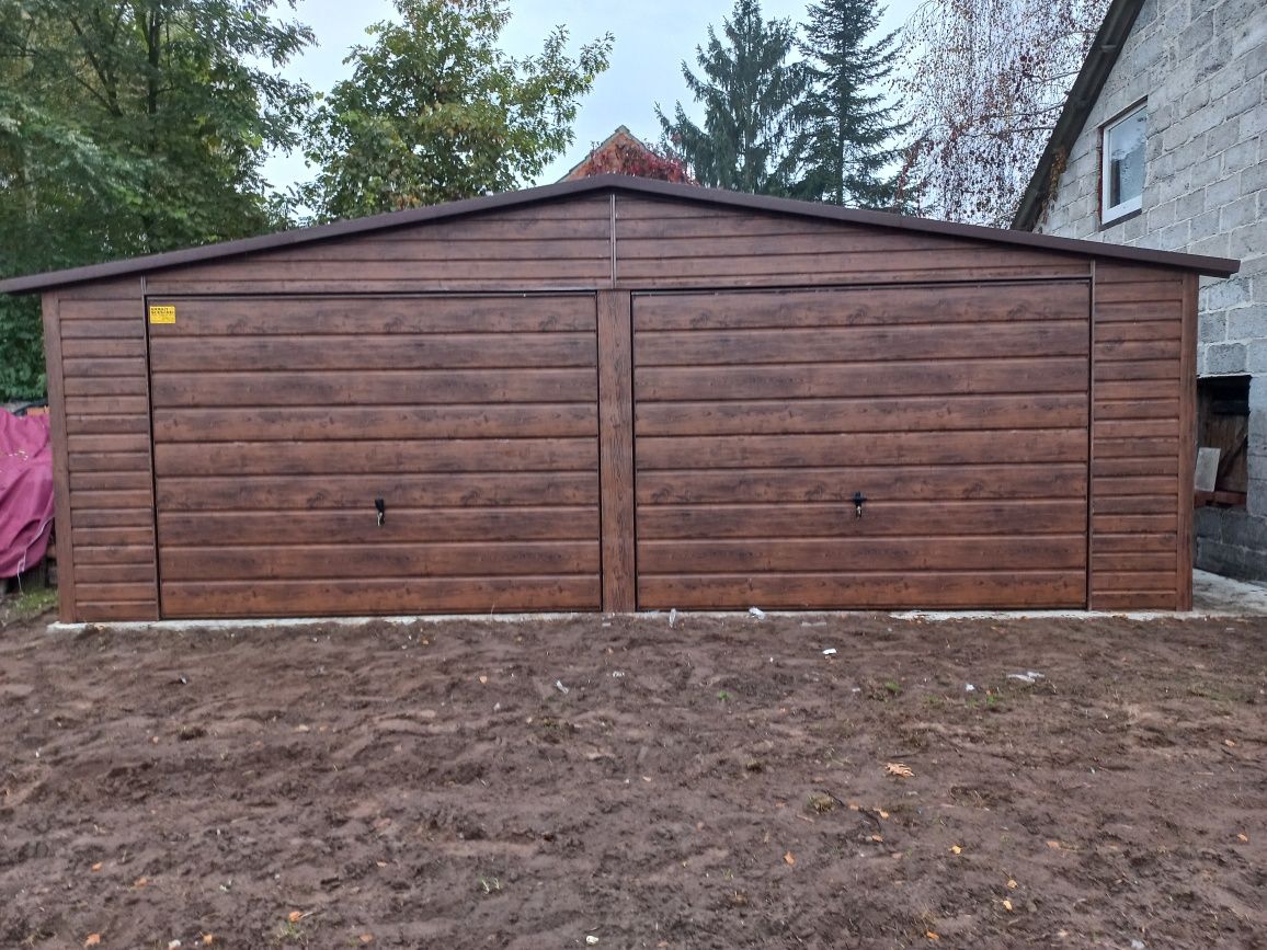 7x6 MAZ Garaże Blaszane Garaż Blaszany Blaszak Blaszaki Orzech