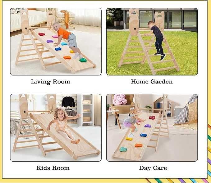 NUKied Trójkąt Wspinaczkowy Drabinka Plac Zabaw dla Dzieci do Wnętrz