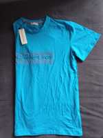 Niebieskie t-shirt Calvin Klein XL bawełna