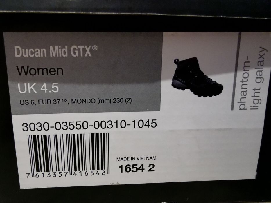 Buty Mammut trekingowe górskie goretex mid gtx r. 37 1/3 us6 230mm