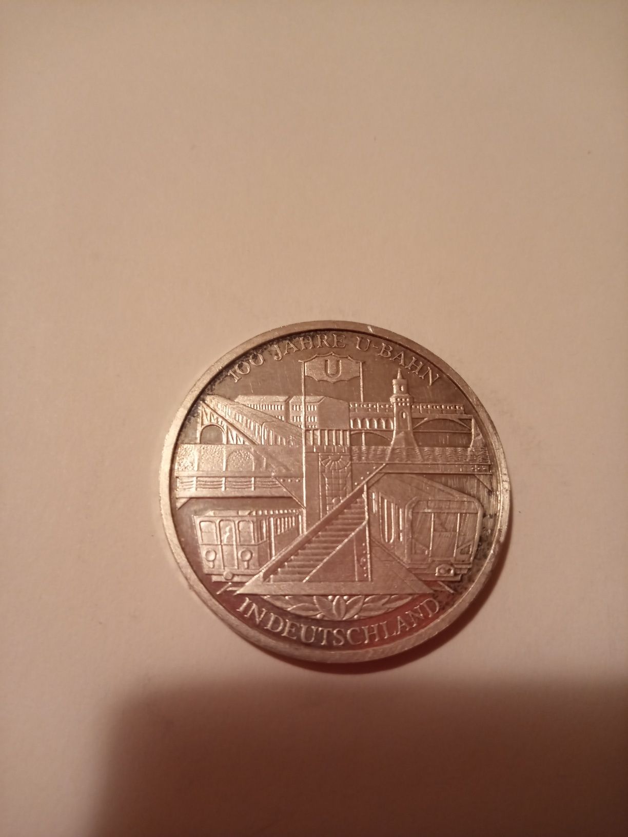 Srebrna moneta 10 euro, 100- lecie Berlinskiego metra