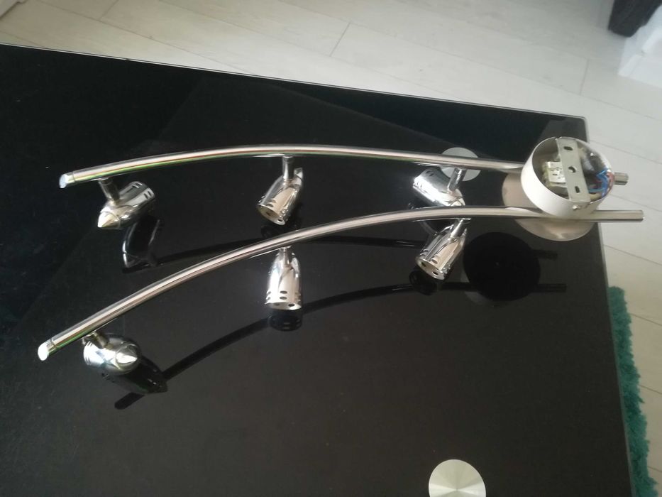 Lampa sufitowa chrom/połysk 6 x led 2 regulowane ramiona