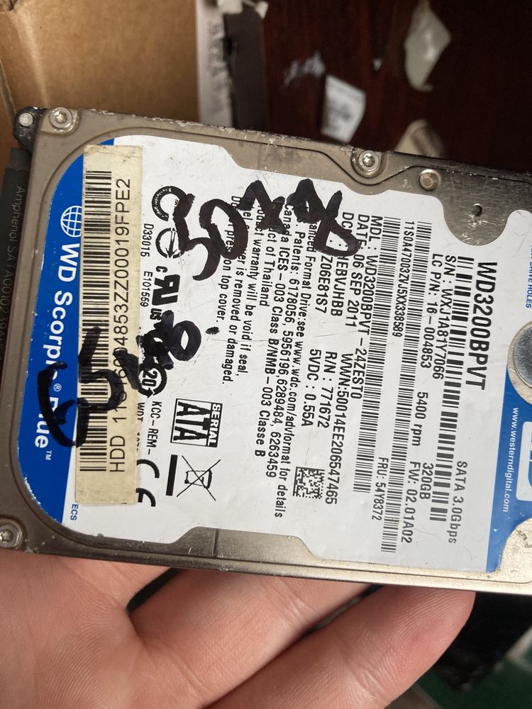 Жесткий диск для ноутбука HDD 2,5 320гб без проблем